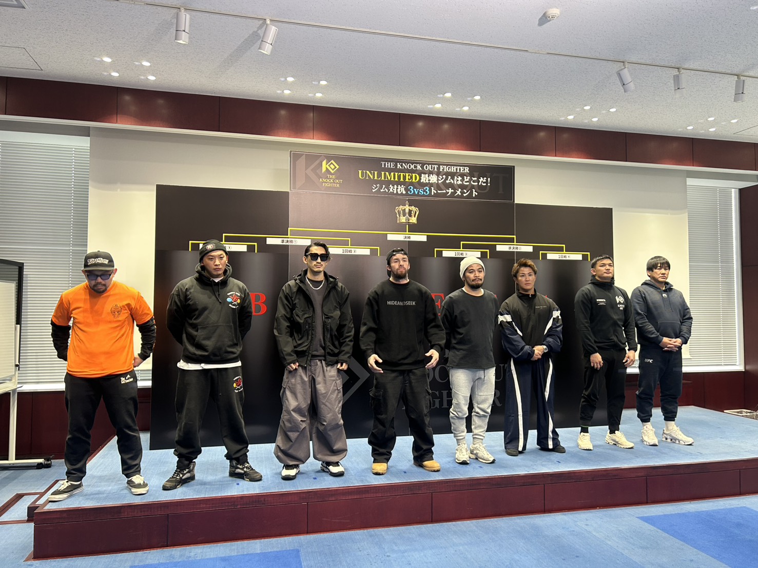 THE KNOCK OUT FIGHTER　UNLIMITED最強ジムはどこだ！ジム対抗3vs3トーナメント｜公式計量・組み合わせ抽選会レポート